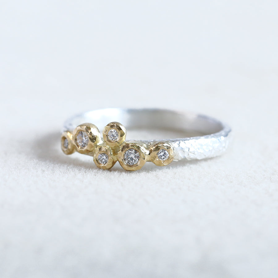 Moonlight 6-bezel ring 0.11ct diamond