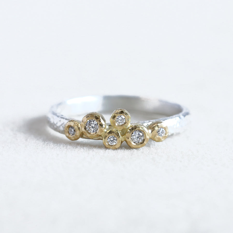 Moonlight 6-bezel ring 0.11ct diamond