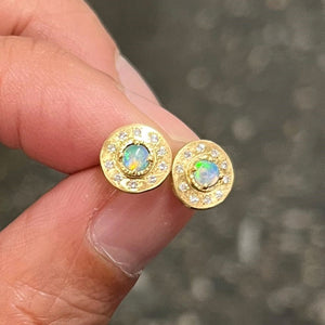 Opal disc studs