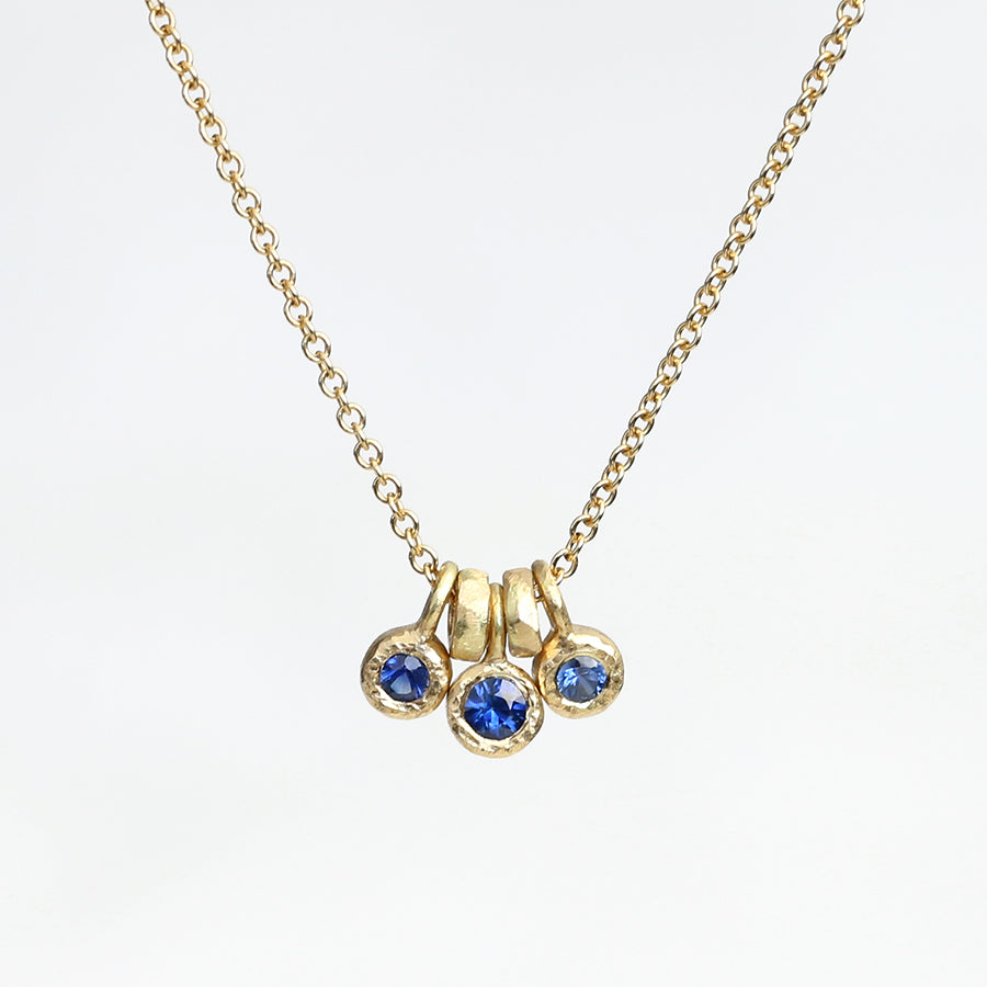 3 bezel drop necklace