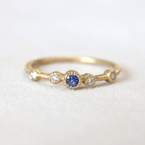 0.1ct blue sapphire ring