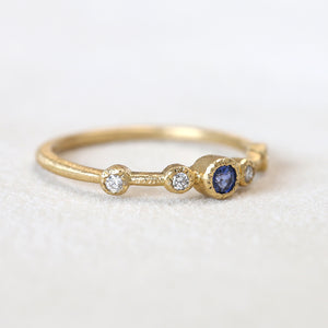 0.1ct blue sapphire ring