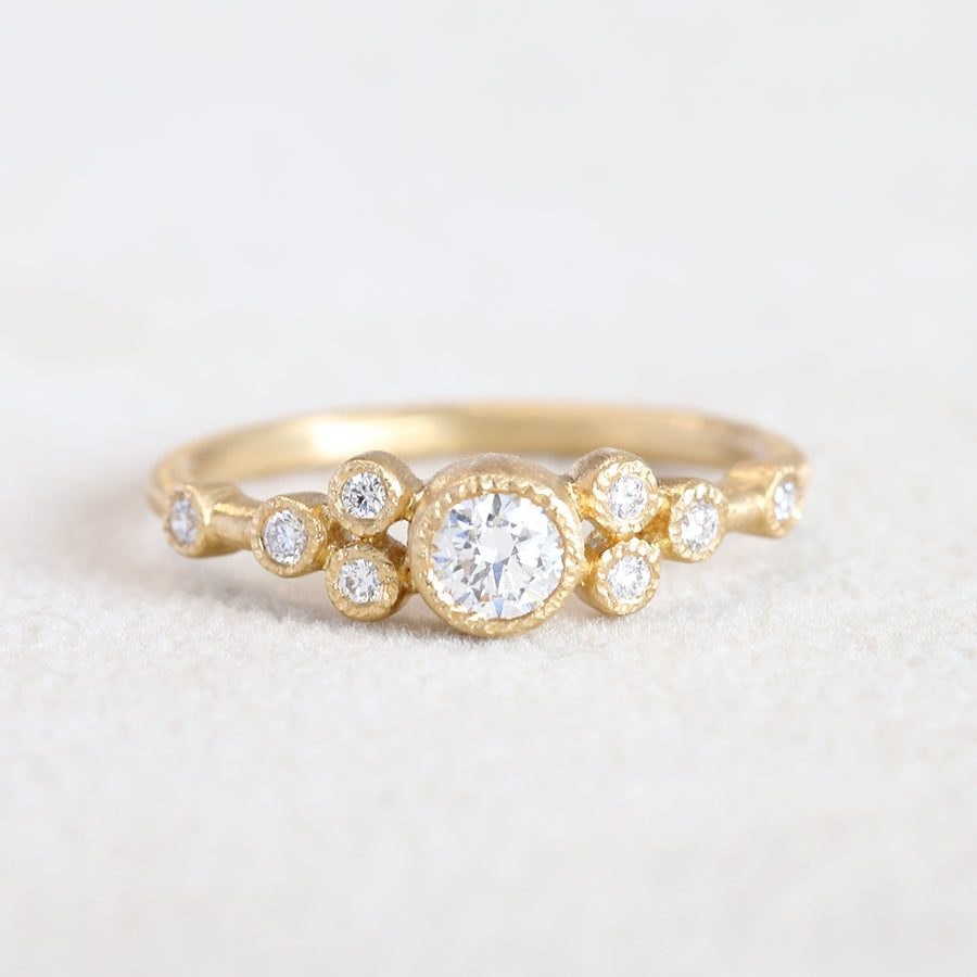 9 bezel diamond ring