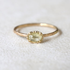 0.35ct lemon yellow diamond  ring