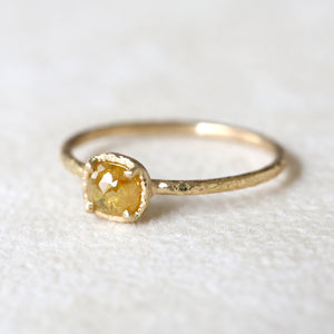 0.41ct yellow diamond  ring