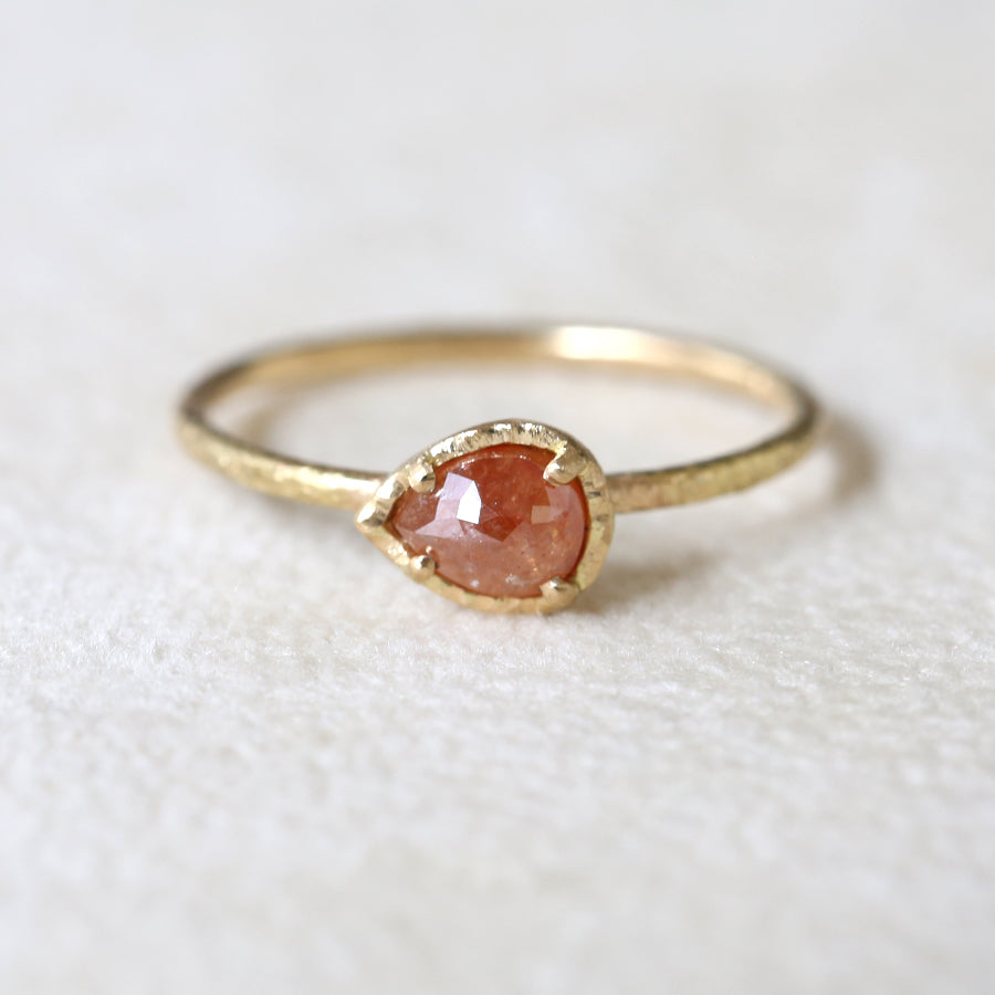 0.50ct red brown diamond  ring