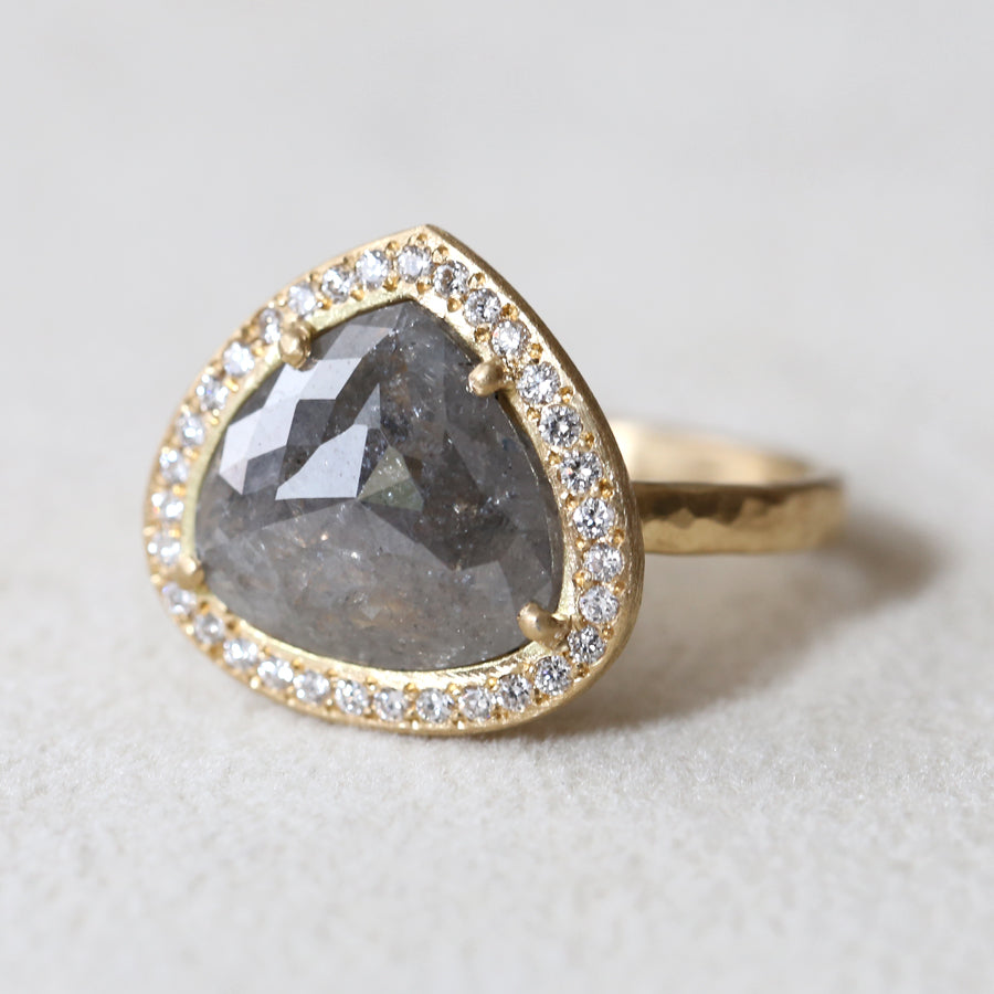 3.40ct grey diamond  ring