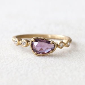 0.64ct purple-pink sapphire muguet ring