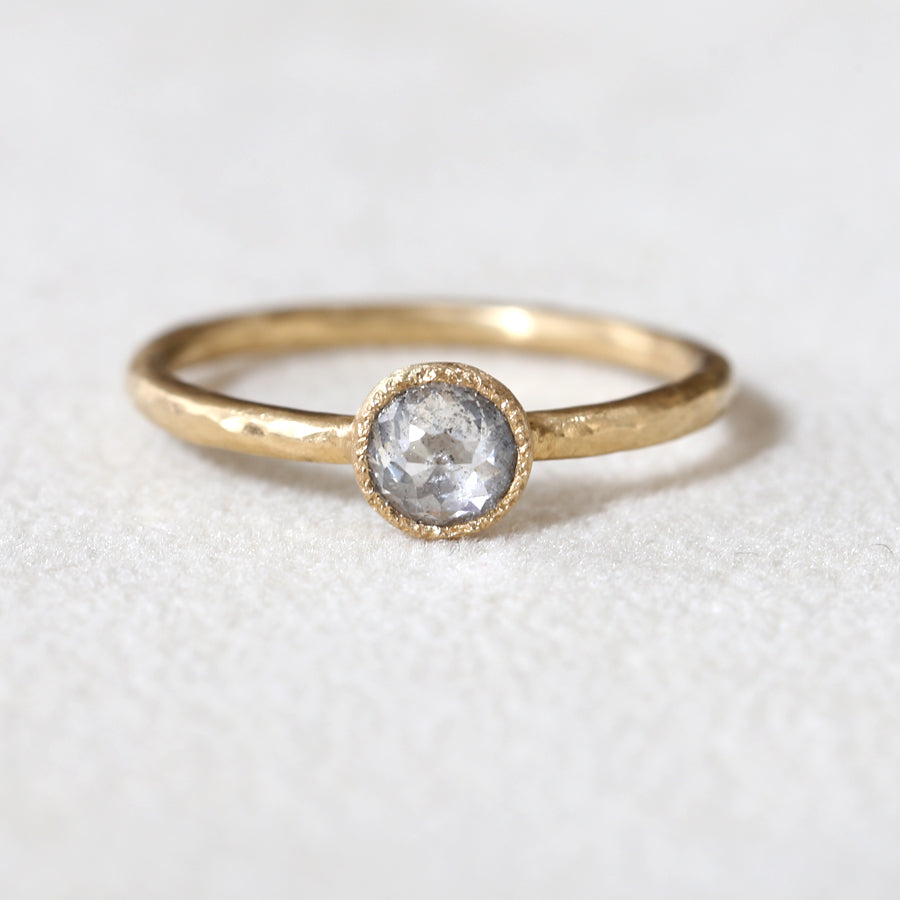 0.45ct light grey diamond ring