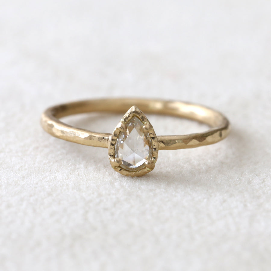 0.18ct rose cut diamond ring