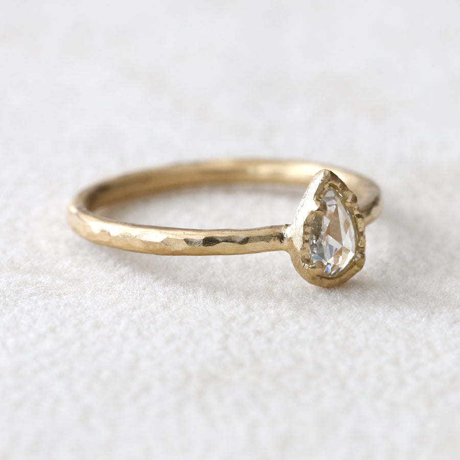 0.18ct rose cut diamond ring