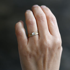 0.61ct grey diamond ring