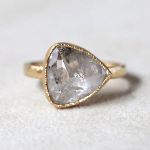 4.37ct Grey diamond ring