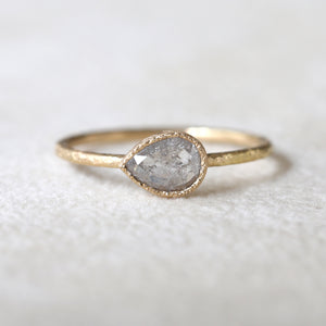 0.38ct grey diamond  ring