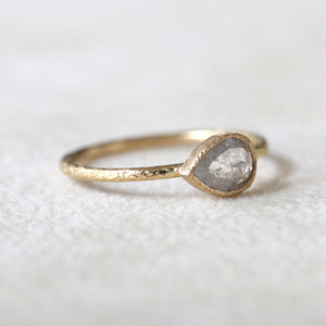0.38ct grey diamond  ring