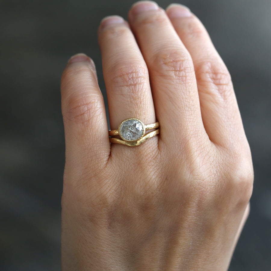 3.11ct Grey diamond ring