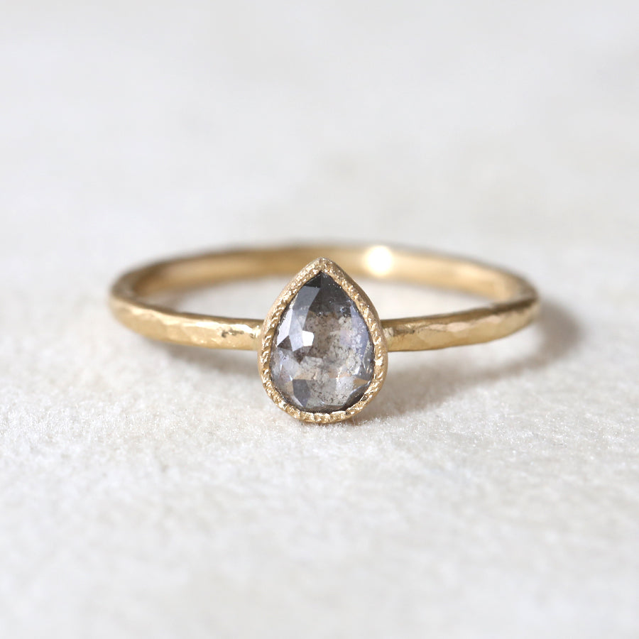 0.63ct grey diamond ring