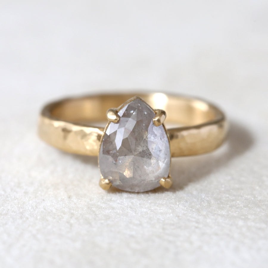 2.14ct milky grey diamond ring – Yasuko Azuma Jewelry