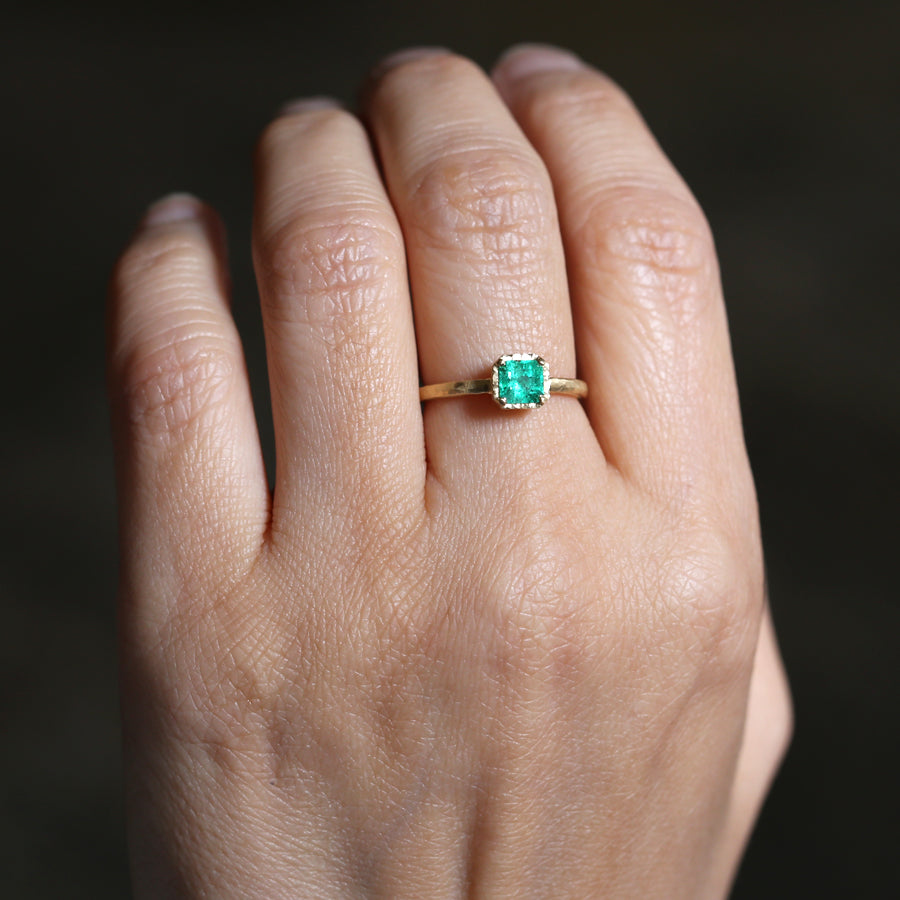 0.59ct Colombian Emerald Ring
