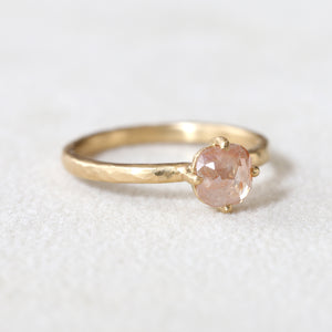 0.94ct peach diamond ring