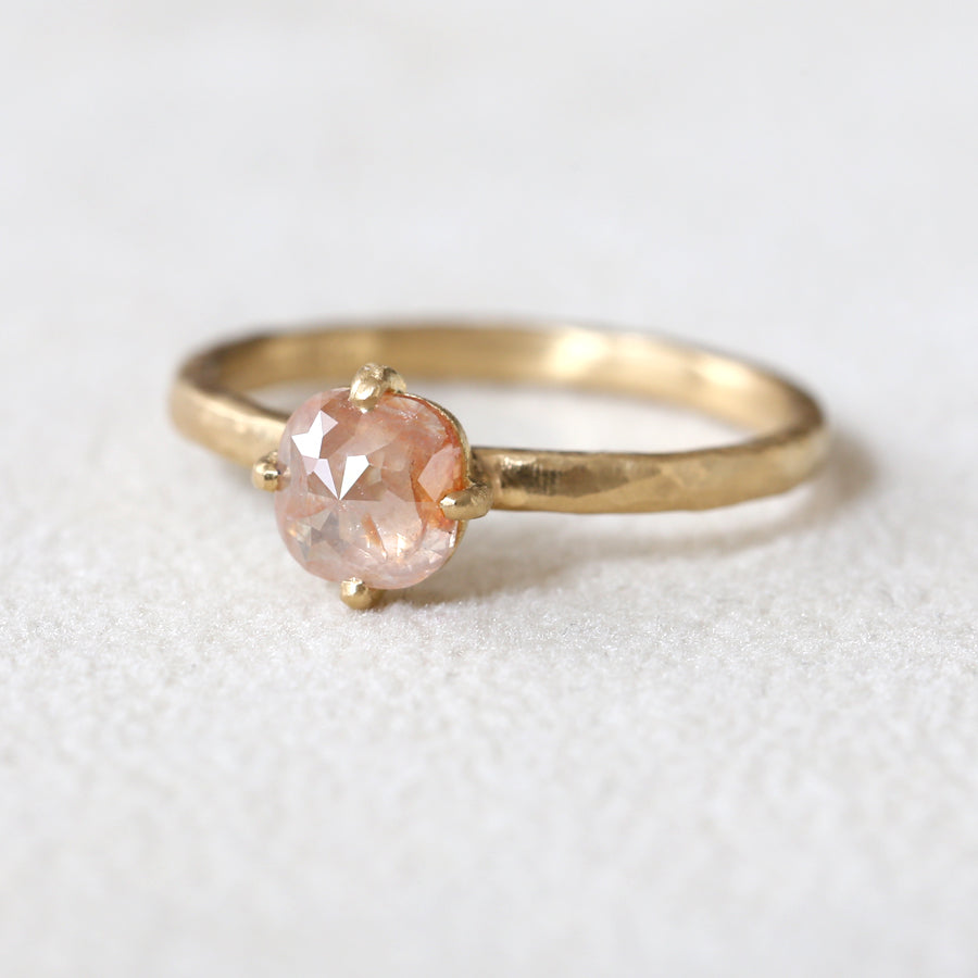 0.94ct peach diamond ring