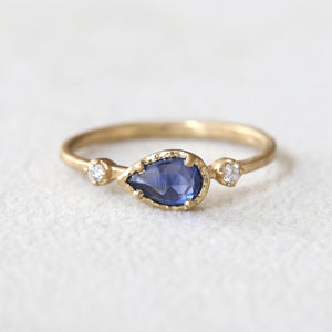 0.50ct Blue Sapphire Muguet Ring