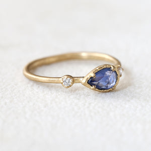 0.50ct Blue Sapphire Muguet Ring
