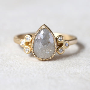1.89ct milky grey diamond ring