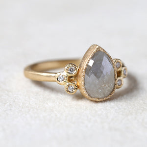 1.89ct milky grey diamond ring