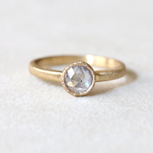 0.87ct grey diamond ring