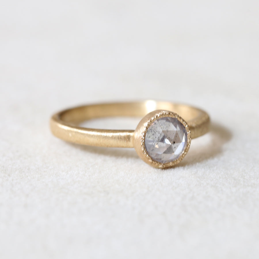 0.87ct grey diamond ring
