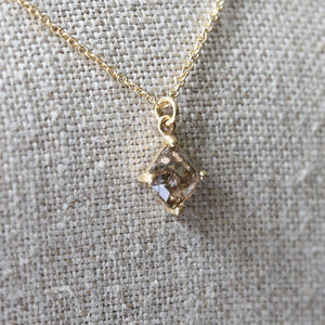 0.72ct brown diamond necklace