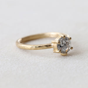 0.91ct Salt & Pepper diamond ring