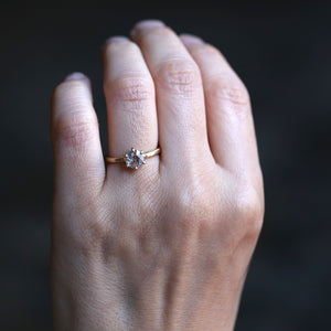 0.91ct Salt & Pepper diamond ring