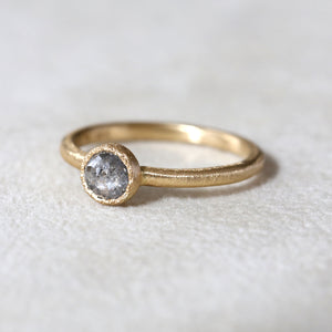 0.45ct grey diamond ring