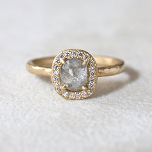 0.78ct grey diamond ring