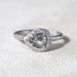 0.60ct grey diamond ring