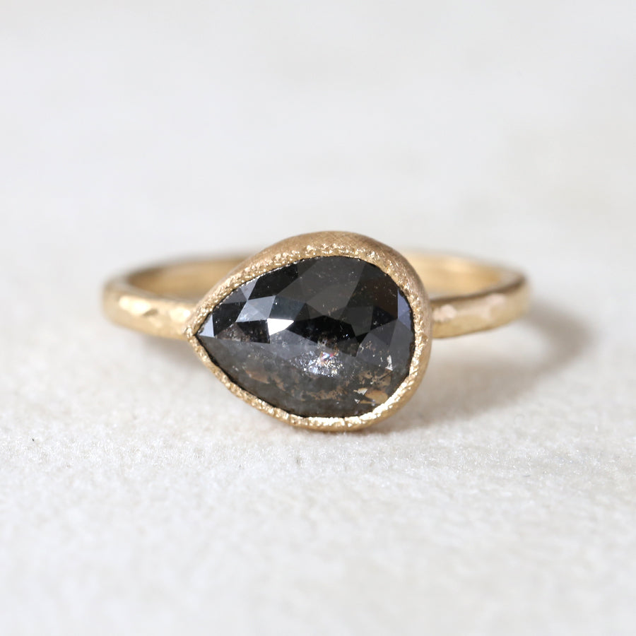 2.07ct black diamond ring