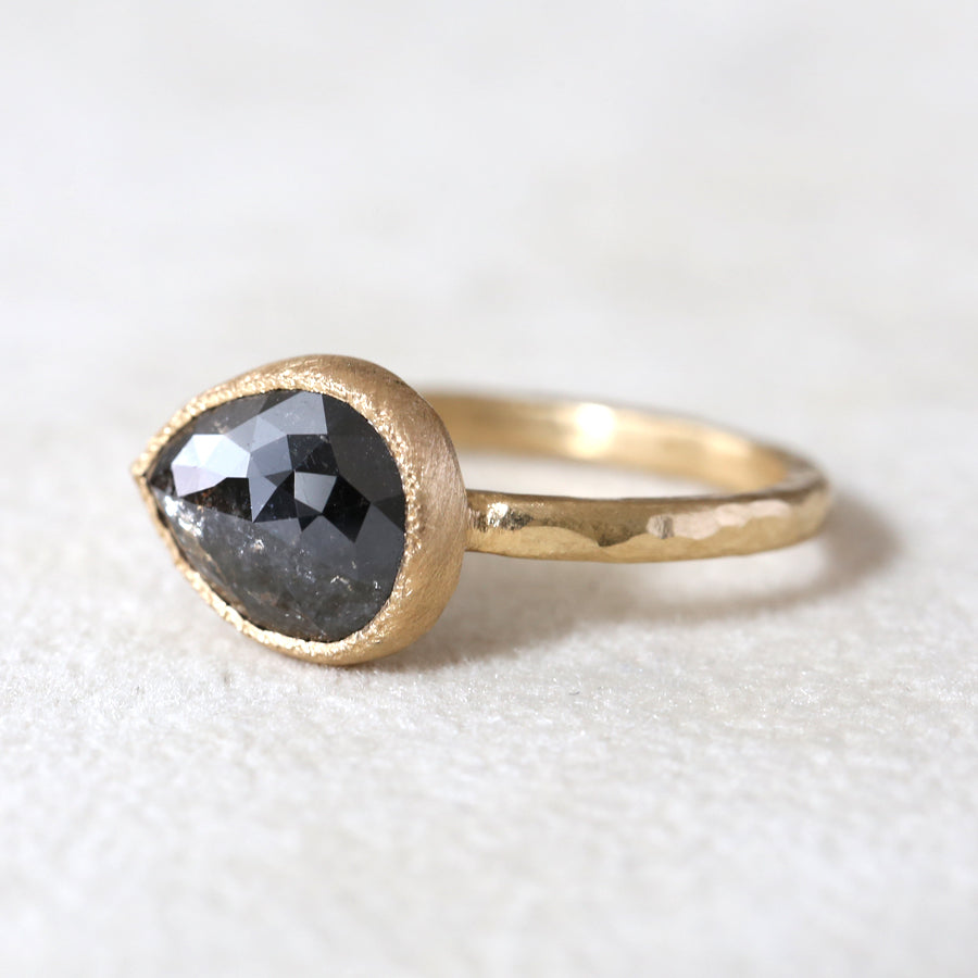 2.07ct black diamond ring