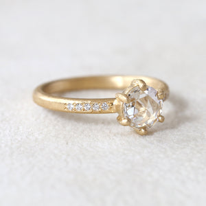 0.71ct colorless diamond ring