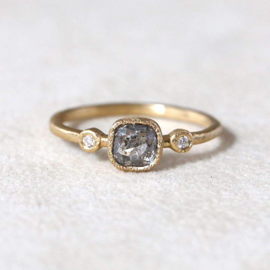 0.50ct grey diamond Muguet Ring