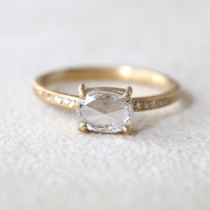 0.80ct colorless diamond ring