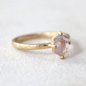 0.96ct Peach diamond ring