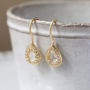 Rose cut diamond earrings