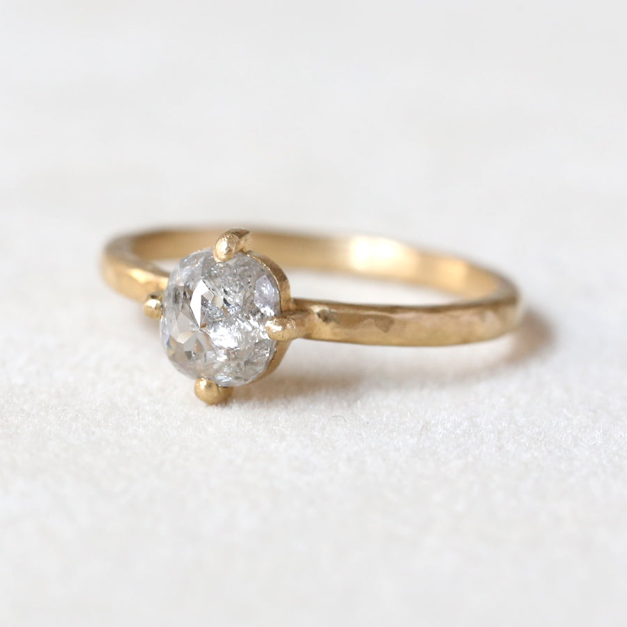 0.89ct grey diamond ring