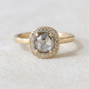 0.93ct grey diamond ring