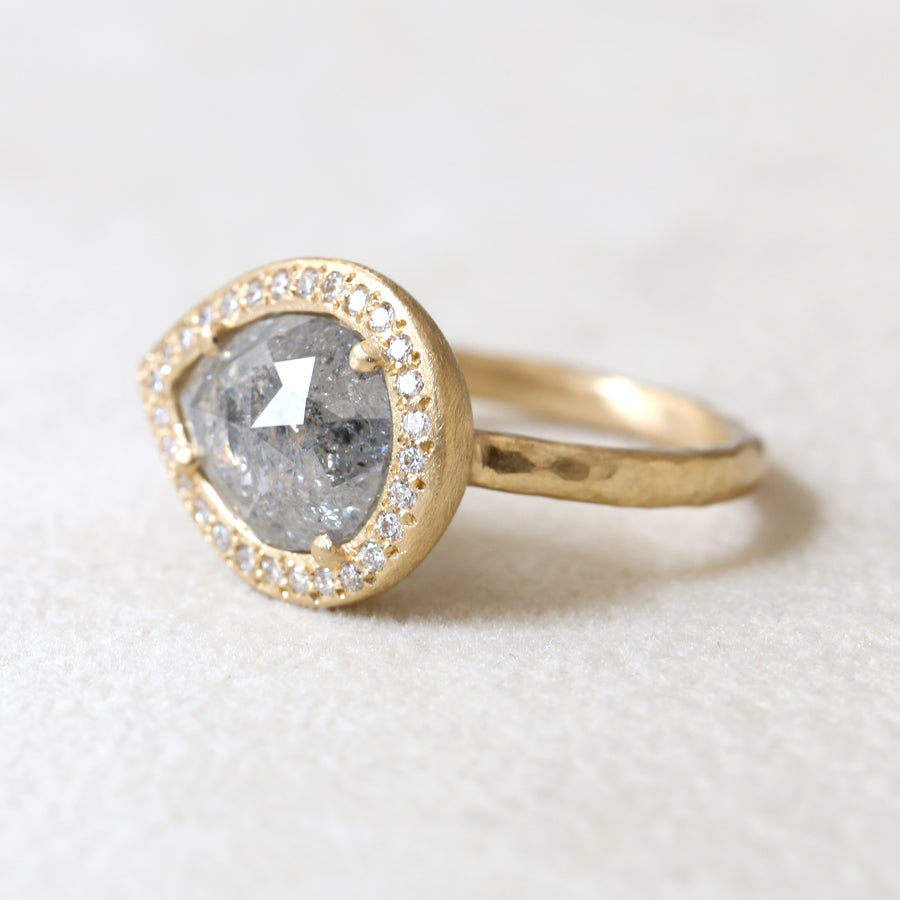 2.16ct grey diamond ring