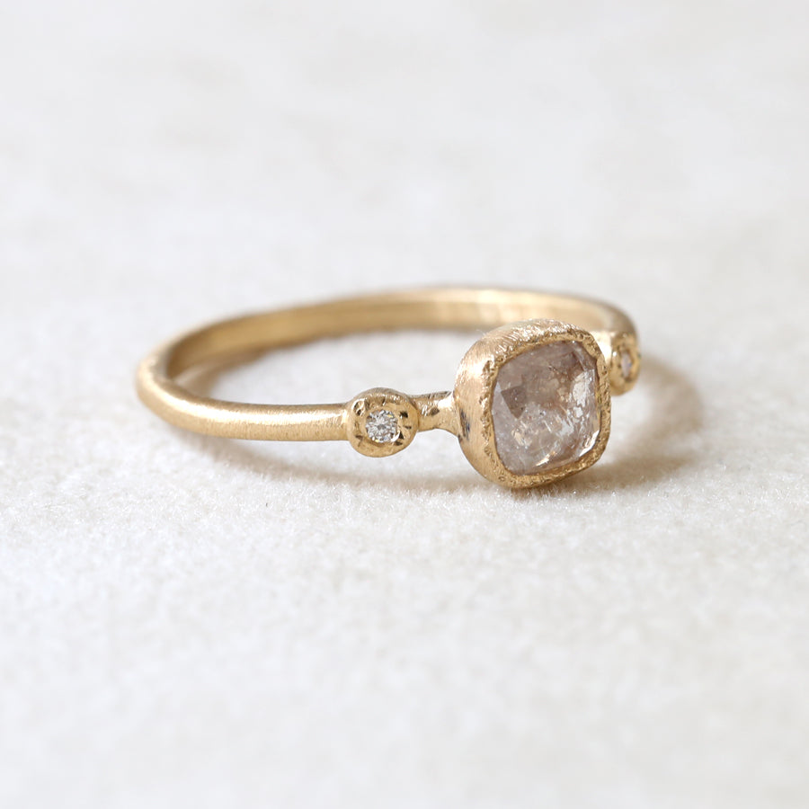 0.63ct light brown diamond Muguet Ring