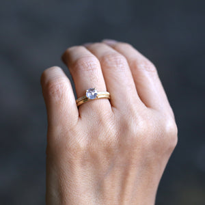 0.87ct milky grey diamond ring