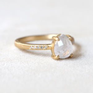 1.72ct milky grey diamond ring